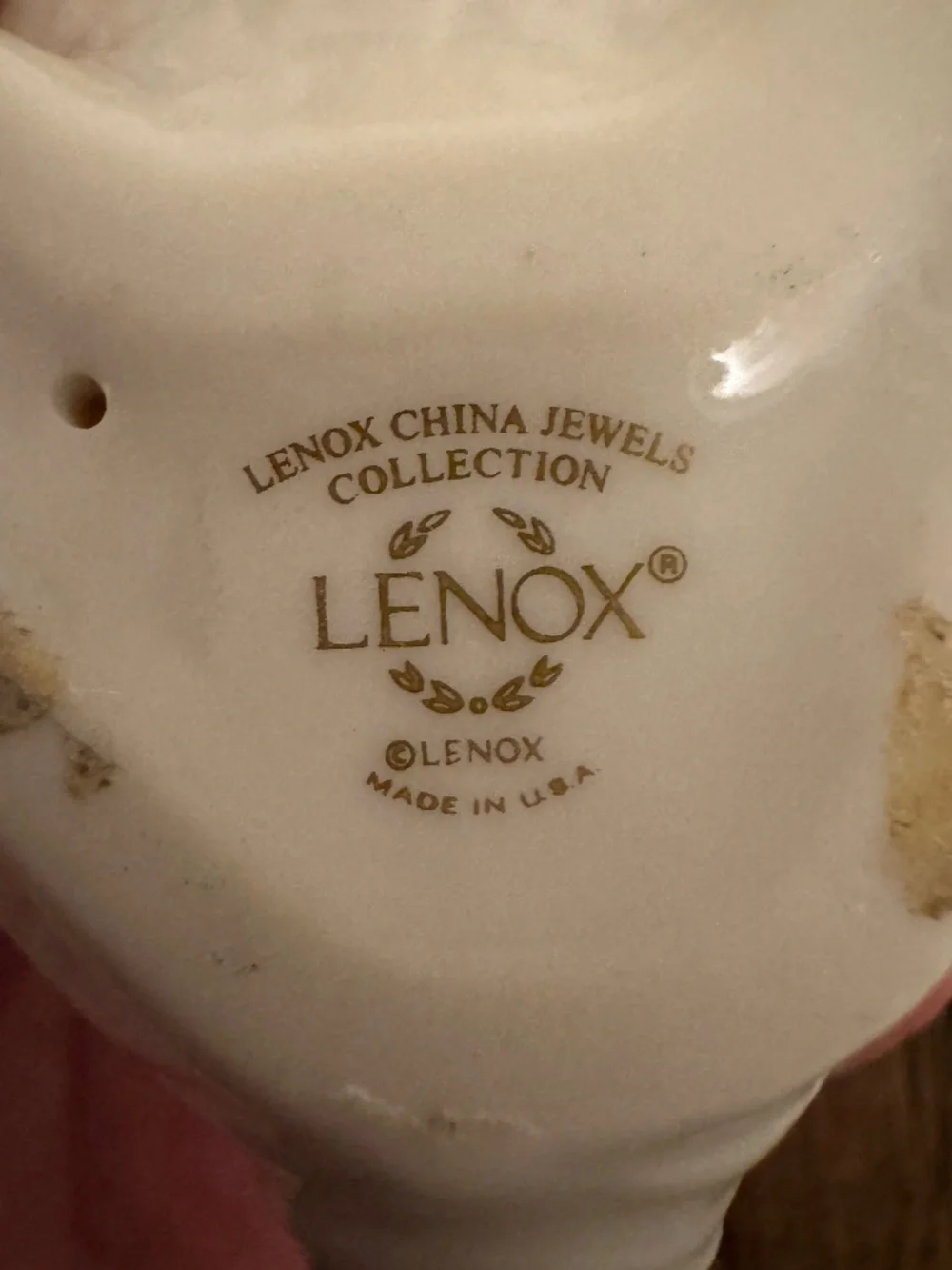 Vintage Lenox China Jewels Collection Cat Kitten Playing with Jeweled Ball
